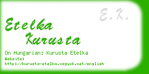 etelka kurusta business card